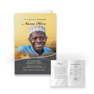 Funeral Program - Bi-Fold Standard African