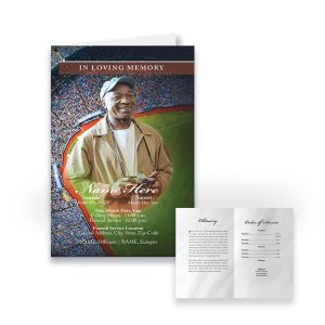 Funeral Program - Bi-Fold Baseball