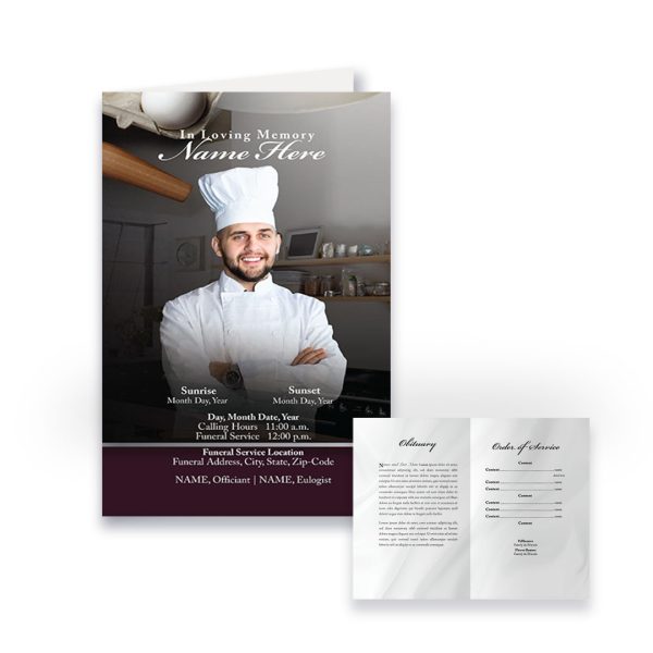Funeral Program - Bi-Fold Chef