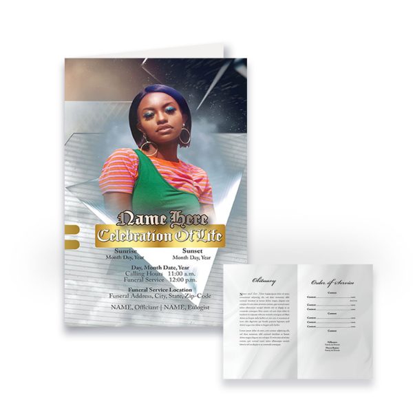 Funeral Program - Bi-Fold Galactic