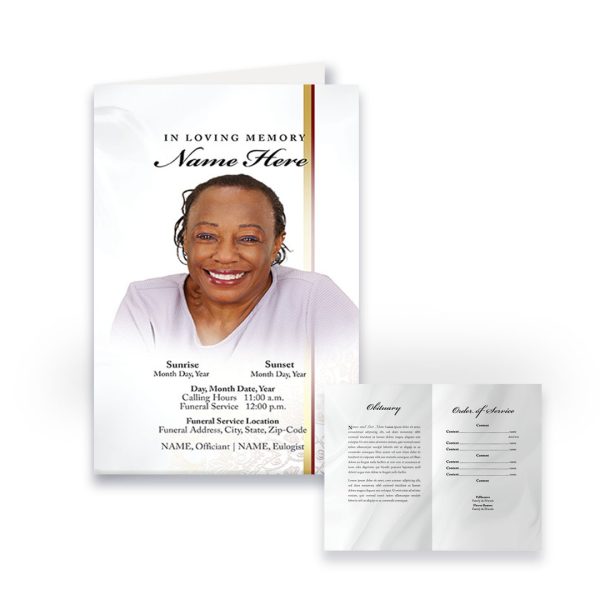 Funeral Program - Bi-Fold Lace