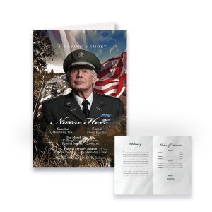 Funeral Program - Bi-Fold Military