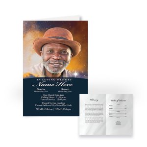Funeral Program - Bi-Fold Nebula