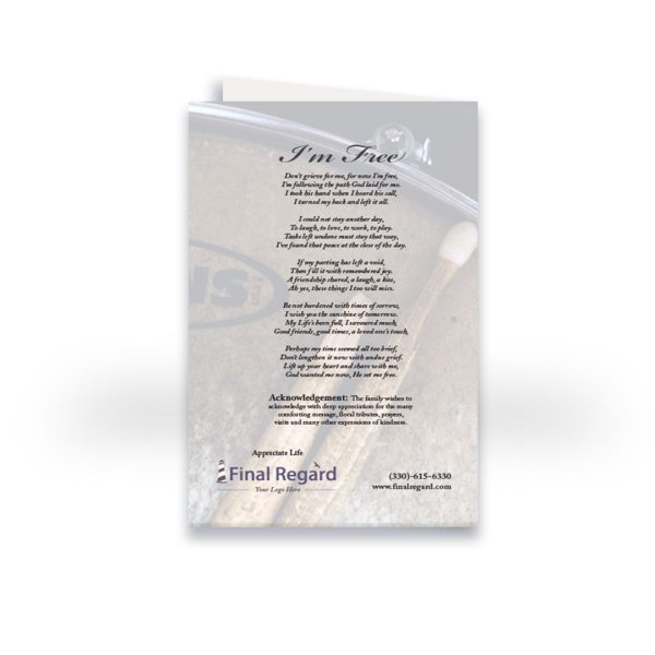 Funeral Program - Bi-Fold Drum - Image 3