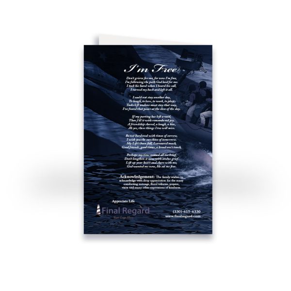 Funeral Program - Bi-Fold Navy - Image 4