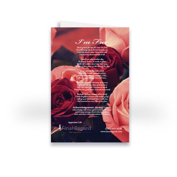 Funeral Program - Bi-Fold Roses - Image 2