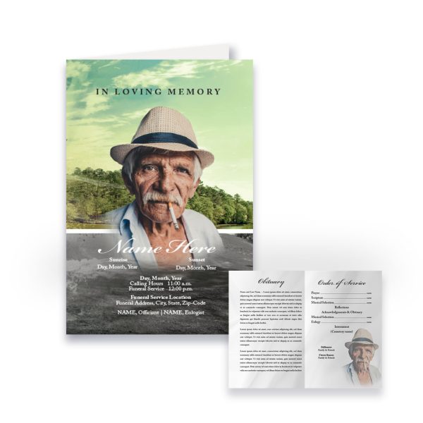 Funeral Program - Bi-Fold Golf