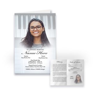 Funeral Program - Bi-Fold Piano
