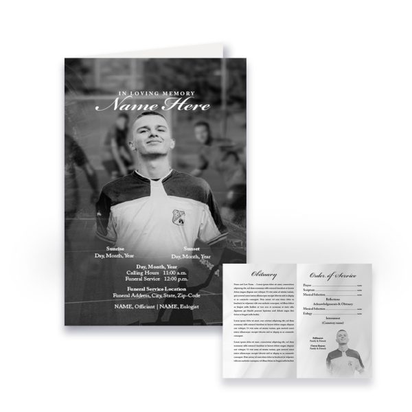 Funeral Program - Bi-Fold Soccer