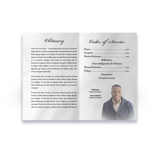Funeral Program - Bi-Fold Drum - Image 2