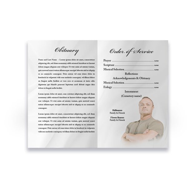 Funeral Program - Bi-Fold Navy - Image 5