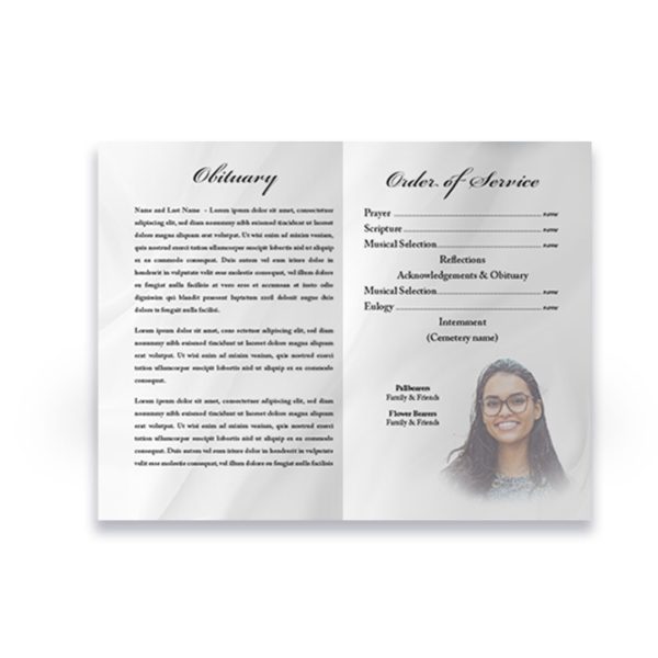 Funeral Program - Bi-Fold Navy - Image 2