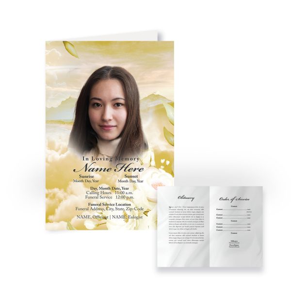 Funeral Program - Bi-Fold Ethereal