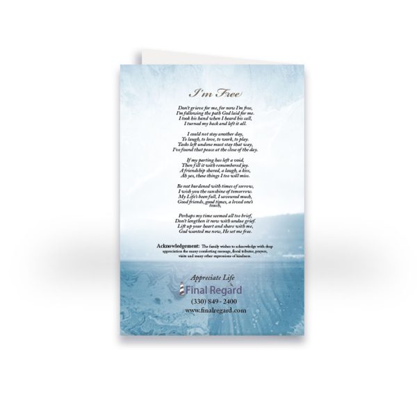 Funeral Program - Bi-Fold Marble - Image 3