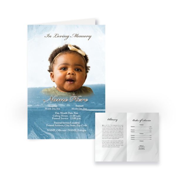 Funeral Program - Bi-Fold Marble