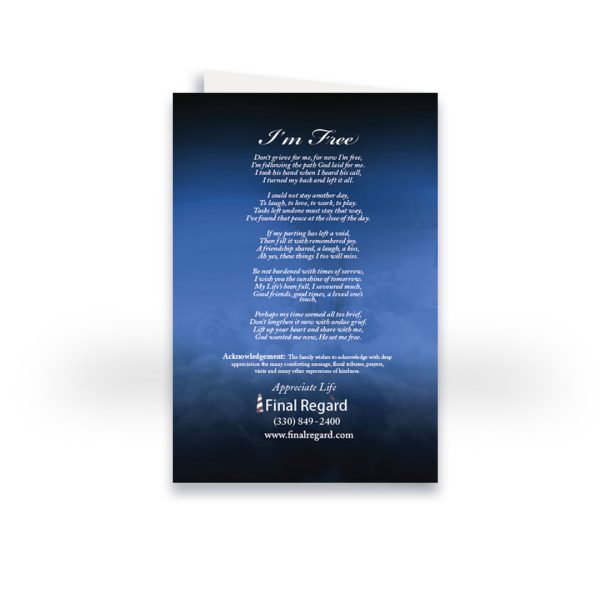 Funeral Program - Bi-Fold Urban - Blue - Image 2